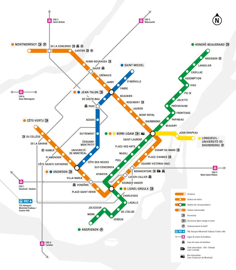 Montreal Metro Map, Hours, Pass, Tickets Rates